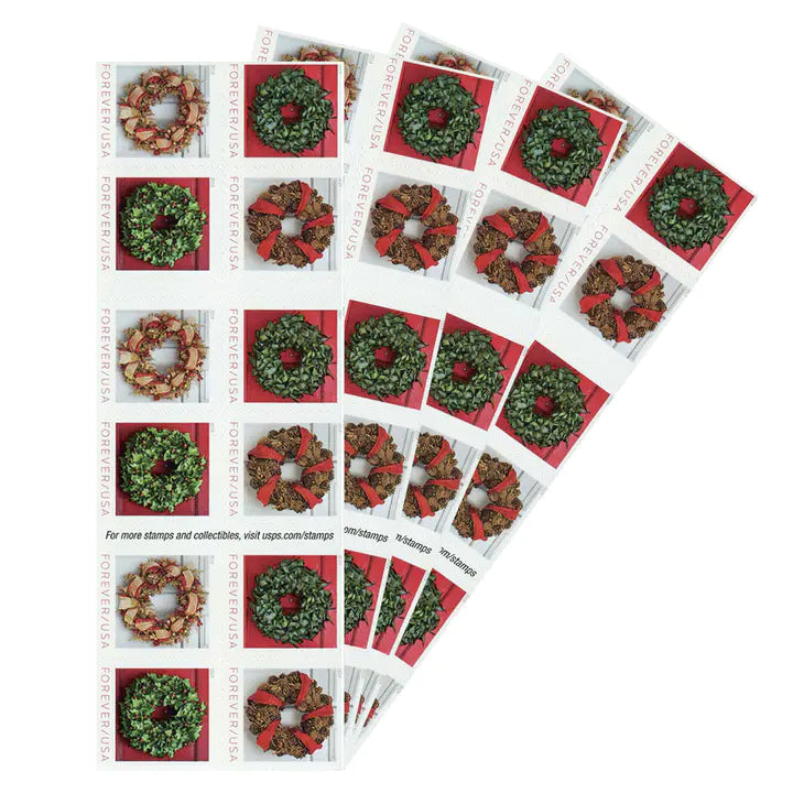 Christmas 2019 Seasonal Holiday Wreaths 100pcs(5 sheets) - Image 3