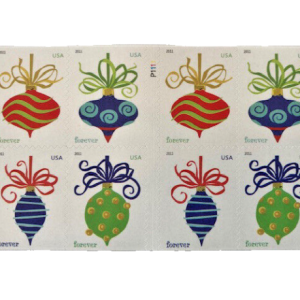 Holiday Baubles Self-Adhesive Stamp